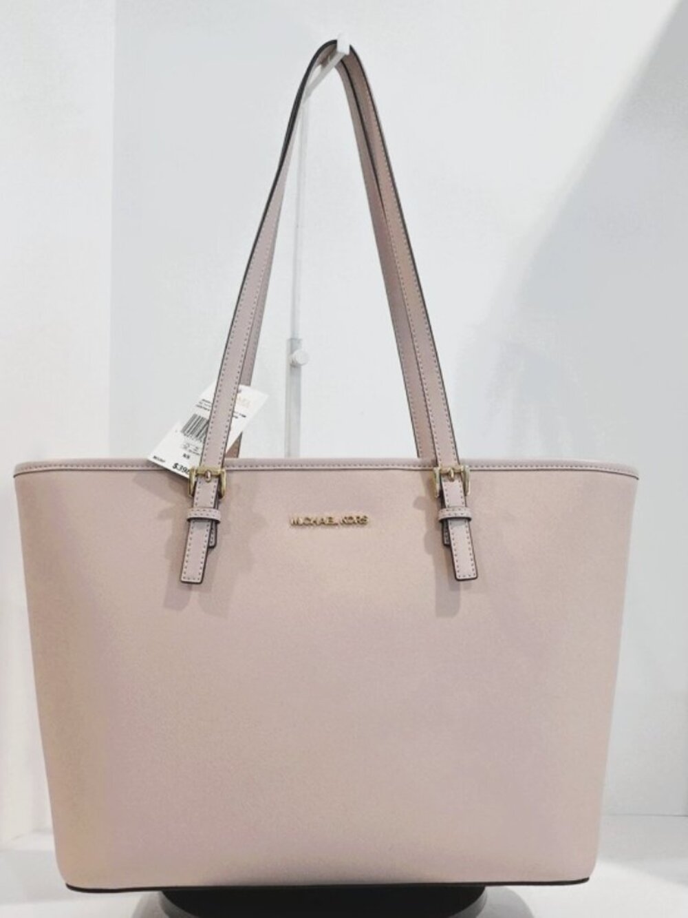 NWT ✅ Michael Kors JET SET Charm Top Zip Leather Tote Bag - SOFT PINK (Note)